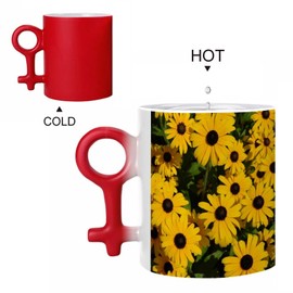 ducanll Chrysanthemums In The Sun-Espresso Cups Glass Coffee Mugs Set of 2-Valentines Day Gifts for Her-Mugs for Women,Couples Gift Ideas White Elephant Gifts for Adults