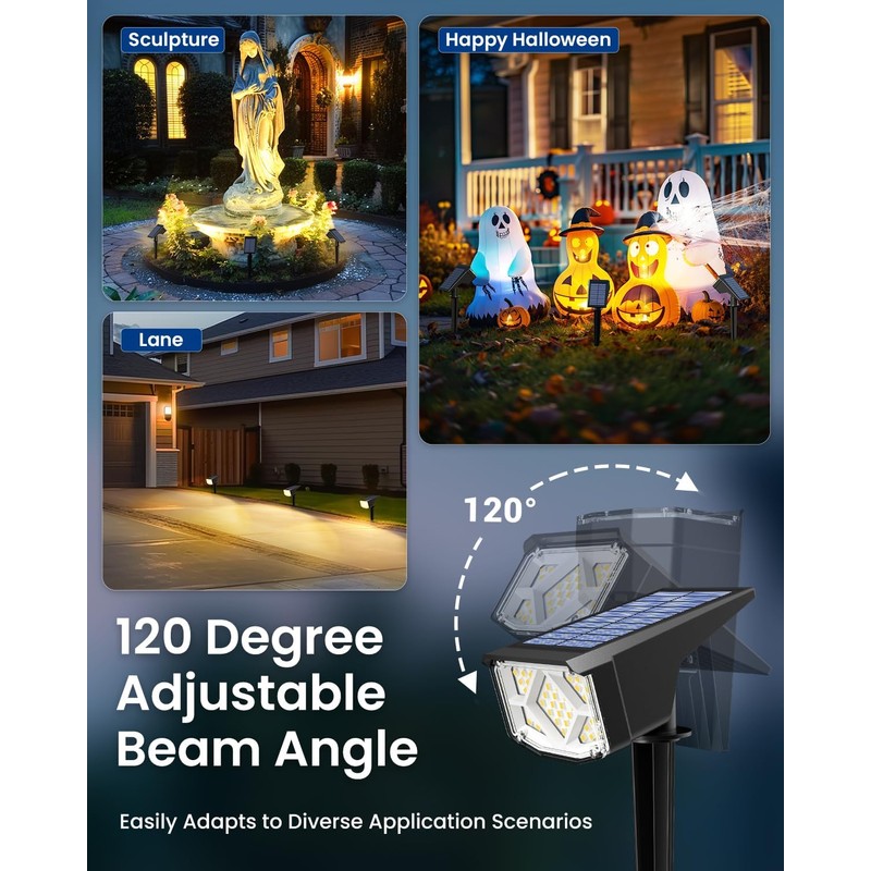 Luces solares exteriores AUDERWIN 9169 – 6 focos compactos IP65,