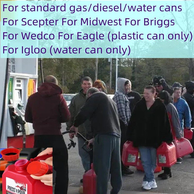 Fesasn 5 Gallon Gas Can Cap Replacement, for Most 1/2/3/5