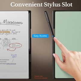 CoBak Case for Remarkable Paper Pro Color Tablet - Smart Auto Sleep/Wake Folio Lightweight Protective Case with Integrated Pen Holder and Pen Holder, for 11.8 Inch 2024 Release (Sage)