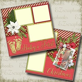 BABY'S FIRST CHRISTMAS - Premade Scrapbook Pages - EZ Layout 634