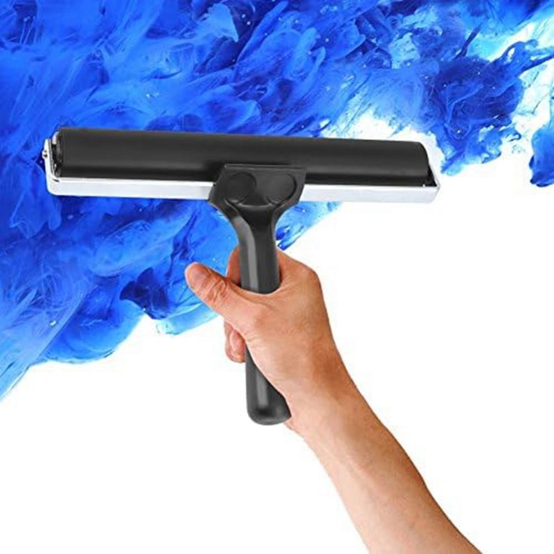 Gokoti 8 Rubber Roller Brayer Roller Brush for DIY Crafts