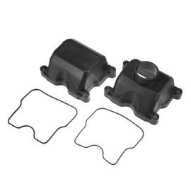X AUTOHAUX Engine Rocker Case for Kawasaki Side by Side Mule 4010 2009-2023 for Kawasaki Side by Side Mule 4000 2011-2021 / Valve Cover/Durable/Plastic / 4 Pcs/Black