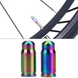 Bicycle valve caps, bicycle valve caps, Presta valve caps, bicycle, 2 pieces, MTB road mountain bike, bicycle dust protection caps, Presta Tc4 alloy bike tyre valve caps