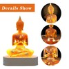 YUEFUDU 7-inch Buddha Statue Collection with LED lamp Base -