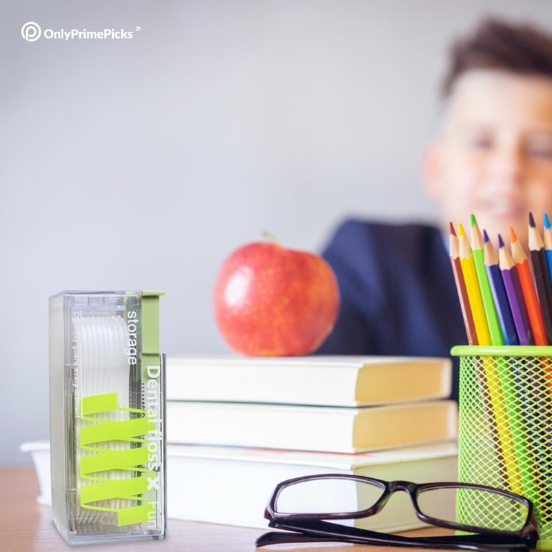 2-Piece Refillable Floss Pick Dispenser with 20 Floss Picks -