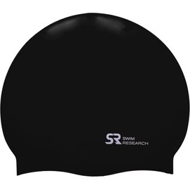 Swim Research Durable Hypoallergenic Silicone Swim Cap (Black)
