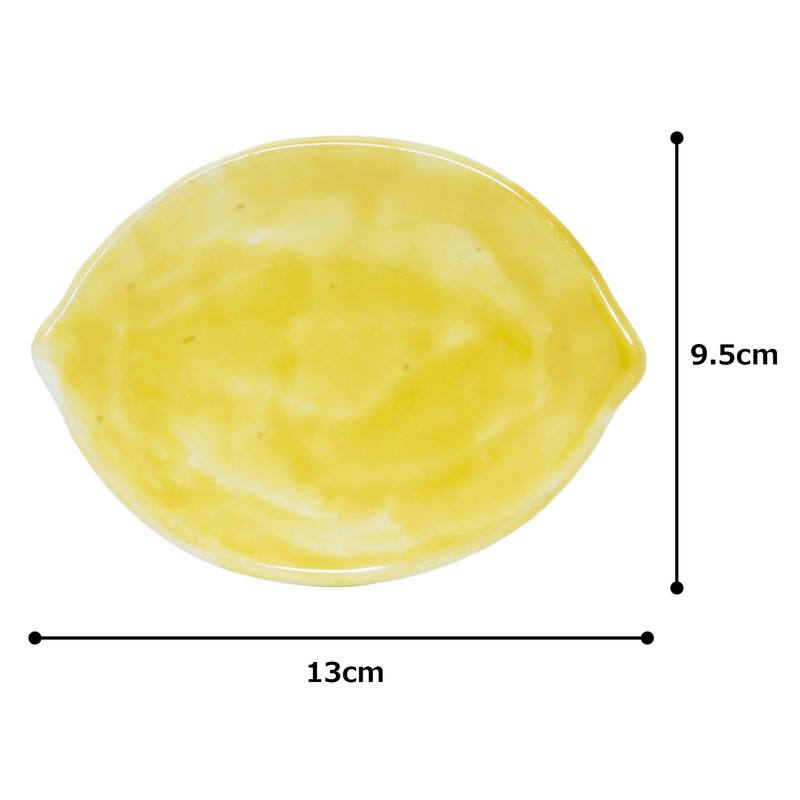 光陽 Pottery 小皿 Yellow 10 X 13.5 cm Lemon 小皿