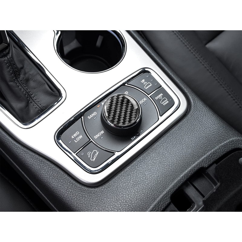 SUNJIKA Compatible with Carbon Fiber Interior Trim Sticker Gear Shifter