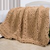 Carriediosa Chunky Knit Throw Blanket 60" X 80" Twin, 100%