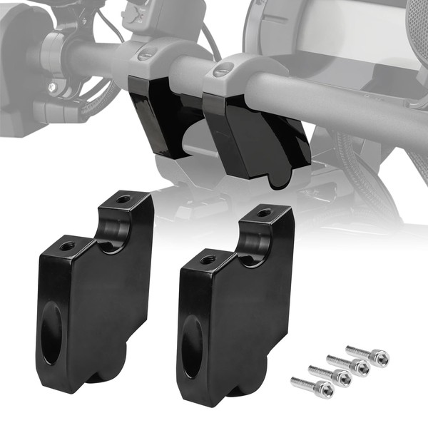 Hutexico Adjustable Handlebar Riser Support Heighten 2" Aluminum Handlebar Riser