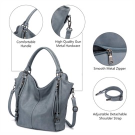 Tote Bag for Women PU Leather Shoulder Bags Fashion Hobo Bags Large Purse and Handbags with Adjustable Shoulder Strap