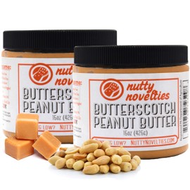Nutty Novelties Butterscotch Peanut Butter - High Protein, Low Sugar Healthy Peanut Butter - All-Natural Peanut Butter Free of Cholesterol, Preservatives & Salt - Creamy Peanut Butter - 30 Ounces