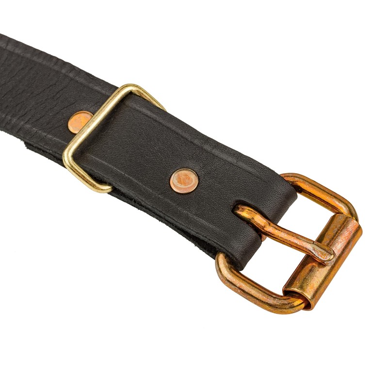 Black Leather Trunk Strap with Brass Plated Buckle | Furniture