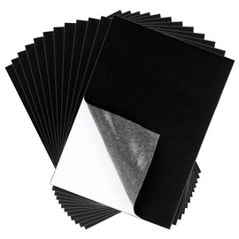 shynek Adhesive Felt Sheet, 12 Pieces Black Felt Fabric Adhesive Sticky Back Felt Sheets for Art and Craft Making