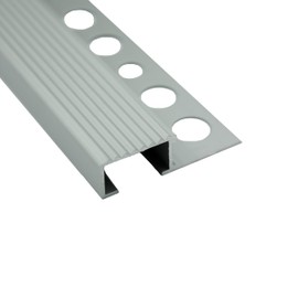 Aluminium Step Profile Tile Rail Profile Stair Rail Matt Length 90 cm Height 10 mm Silver