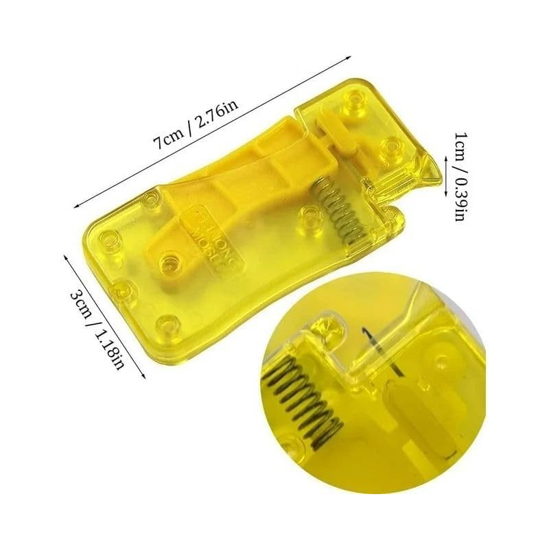 2Pcs Yellow Automatic Needle Threader,Easy Threading Needle Threader,Manual Plastic Needle