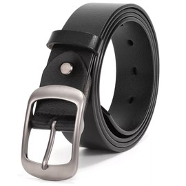 Cinturones Para Mujere, Cinturón De Vestir Para Mujer,Cinturón de Vestir Ajustado para Mujer para Jeans,Cinturón de cuero Pu artificial suave(Largo110 cm) (Negro)