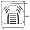 Milsco John Deere Gray Vinyl Mower Seat W/Bracket Fits 240