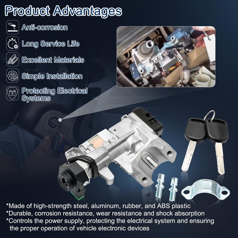 Ignition Assembly - Ignition Lock Cylinder & Housing with 2