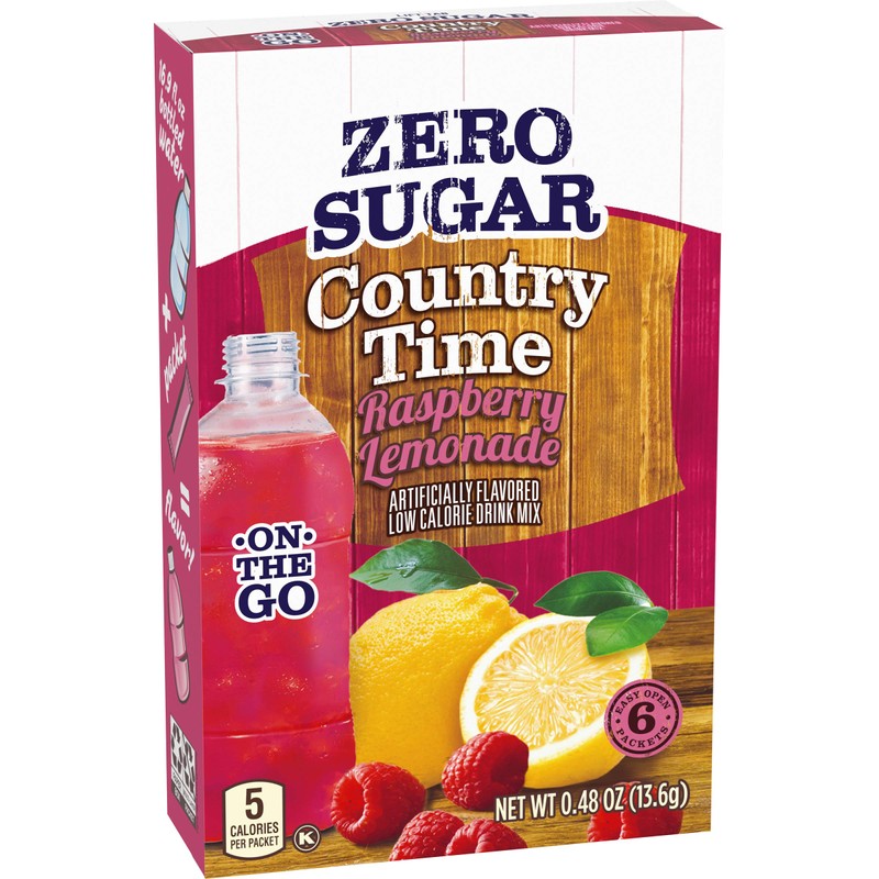 Country Time Sugar-Free Raspberry Lemonade On-The-Go Powdered Drink Mix 72