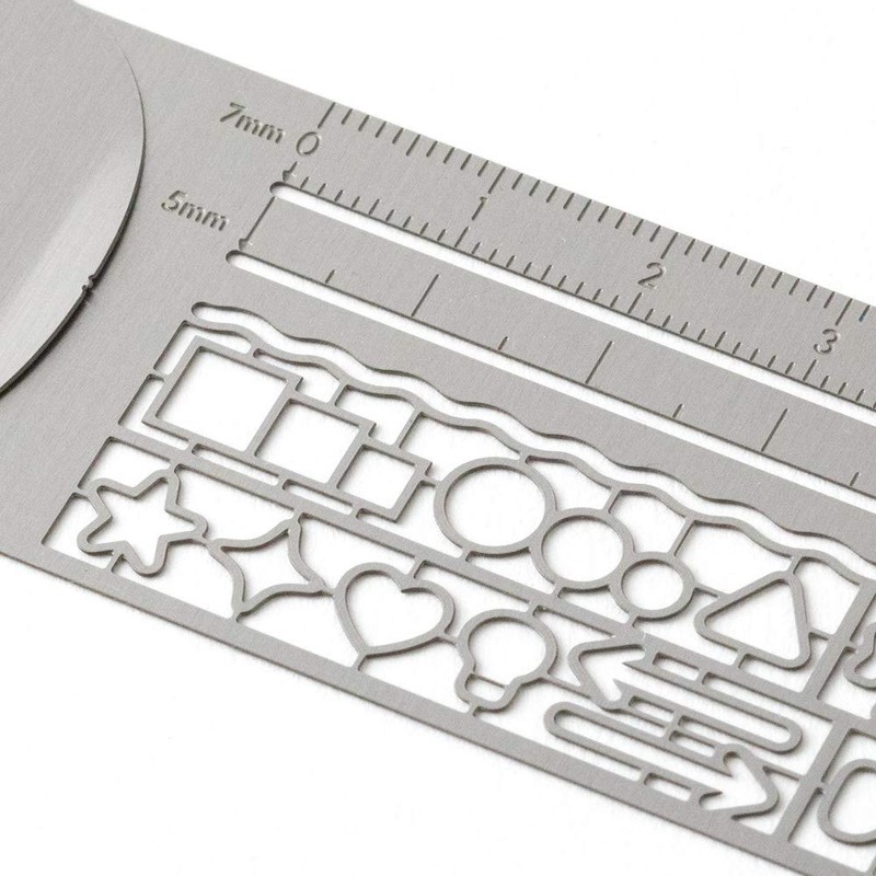 Midori 42229006 Clip Ruler, Silver