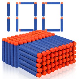 Milifox (100 Pcs) Foam Bullets - Nerf Gun Bullets Refill Bullets for Nerf N-Strike Elite Darts Refill - EVA Non-Toxic Material Firm Safe Bullets Dart Refill Foam Bullet