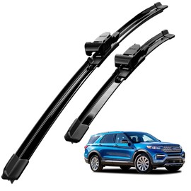 DIOCNAD Compatible With Ford Explorer 2011-2024 Wiper Blades Front Windshield Wipers Water Repellent Available in All-Seasons OEM Quality 2PCS 26"+22"