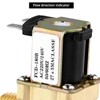 QWORK® G1/2 Inch AC 220 V Brass Solenoid Valve, Normally