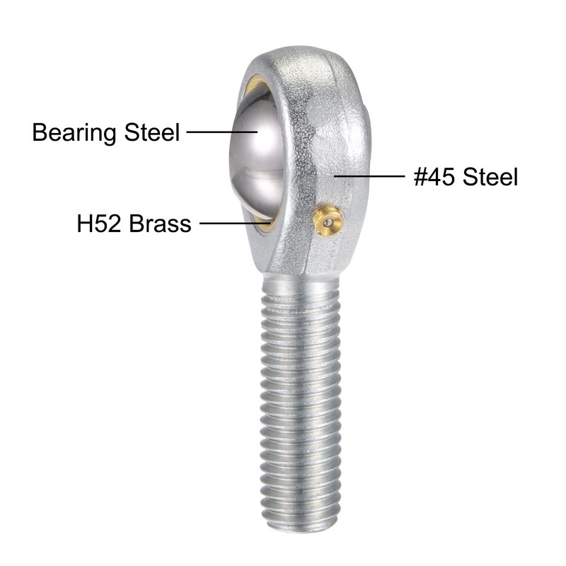 sourcing map 2pcs POS12 Spherical Rod End Bearing 12mm Bore