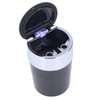 Car Ashtray Smokeless Blue LED Ashtray Cup Holder with Double