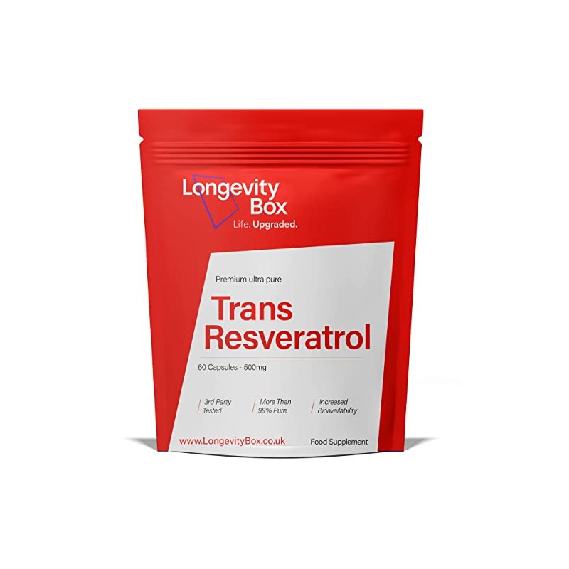 99% Pure Trans Resveratrol Supplement | 60 Capsules | High