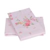 Pink Cotton Pillowcase for Hair and Skin, Floral Printed Pillow