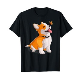 Funny Corgi Dog Lover Owner T-Shirt, Black
