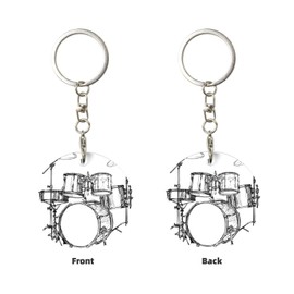 Rock Music Drum Keychain, Key Chain Keychains Organizer Keyring Holder for Women Men Boys Girls
