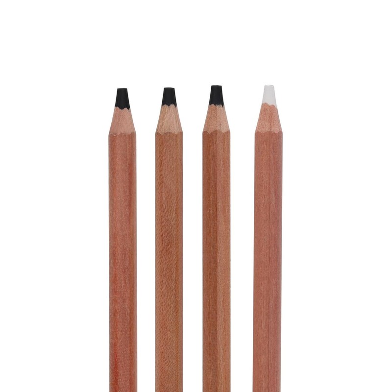 Pro Art 3 Degree Pencil Set Charcoal & White 4pc