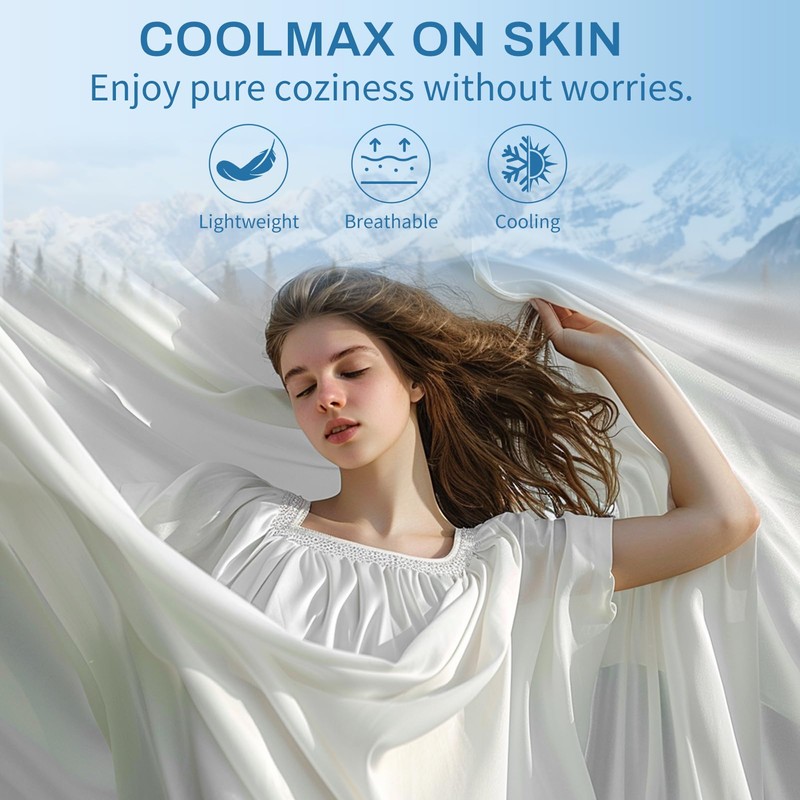 MEISHANG Cooling Sheet Set King Size -Cooling Sheets-Rayon Derived from