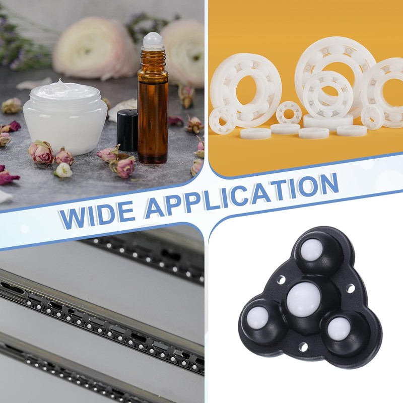 sourcing map 200pcs PP Plastic Bearing Balls 1/4" Solid Plastic