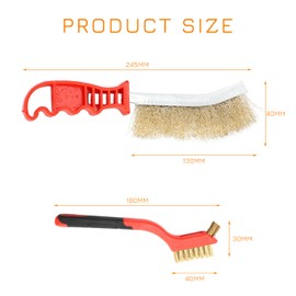 5 Pieces Multifunctional Wire Brush Set, Brass Wire Brush, Cleaning Brush, Cleaning Brush, Rust Removal, Paint Removal, Drill