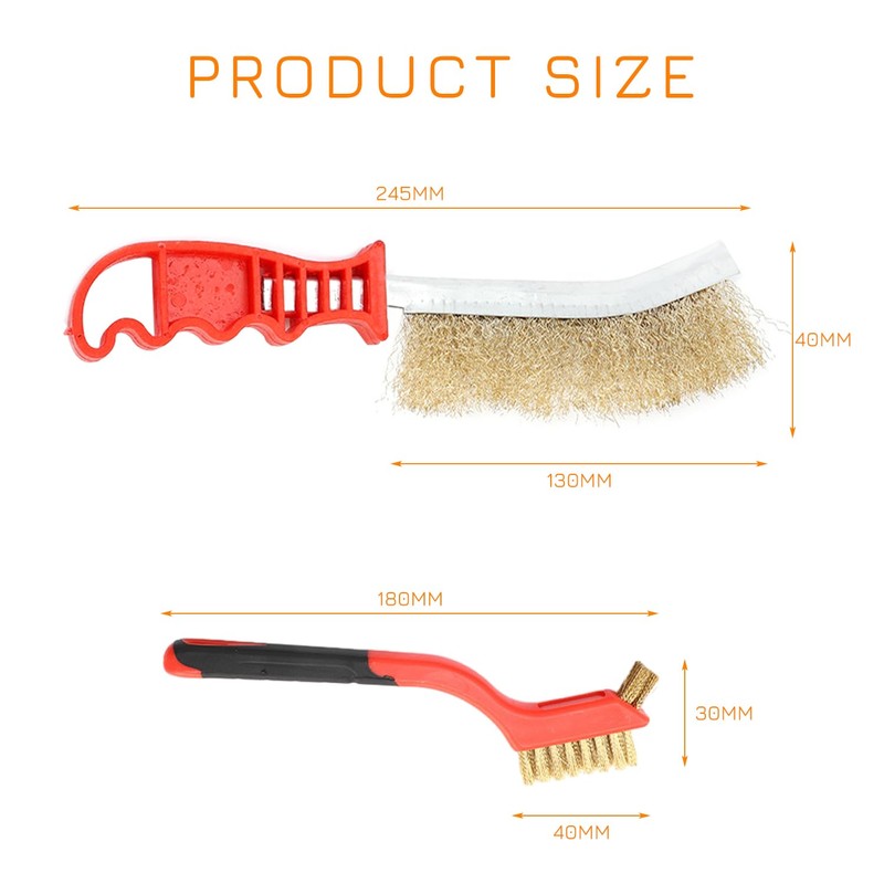 5 Pieces Multifunctional Wire Brush Set, Brass Wire Brush, Cleaning