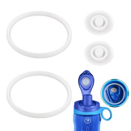 Leak Stopper and Replacement Gaskets Compatible with Pogo Plastic Water Bottle 18oz, Pogo Water Bottle Lid Replacement