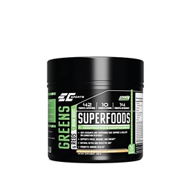 EC Sports Greens & Reds Blend Peach Berry Supplement Powder w/Probiotics, Adaptogens - Nutritious Blend for Digestive & Faster Focus - 30 Servings