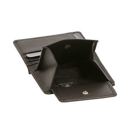 LEAS Minibörse extra dünn Echt-Leder, schwarz Mini-Edition
