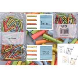 Reymann-Versand Complete Tombola Set Colourful 300 Winnings + Stickers 1000 Studs