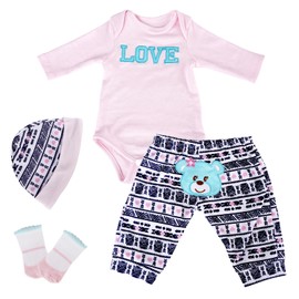 Joe zlvy Reborn Baby Doll Clothes for 17-22 Inch Dolls Girl, Realistic Babydoll Alive Clothes Matching Outfits