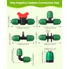 18 Pcs Drip Irrigation Fittings Kit, MSDADA Drip Irrigation System