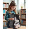 KIMNERPU Clear Backpack, Fabric & PVC Transparent Backpack with Reinforced