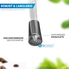 NORDMUT® Nordic Walking Poles Rubber Buffer [Pack of 14] Hiking Pole Attachments for All Standard Trekking Poles Walking Pole Buffer Walking Pads for Any Terrain [Asphalt]