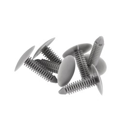 ACROPIX Universal 6.5mm Hole Diameter Plastic Rivet Fasteners Fender Bumper Push Pin Clips Gray - Pack of 10