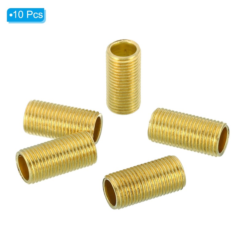 PATIKIL M10 Fine Thread Lamp Pipe, 10 Pack 15mm Threaded